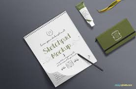 Free Realistic Sketchbook Mockup Zippypixels Stationery Mockup Free Design Elements Free Graphic Design