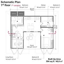 Two 20ft Shipping Containers House Floor Plans With 2 Bedrooms Container House Plans Container House Building A Container Home