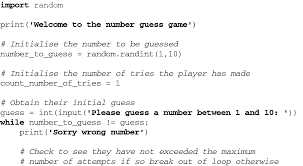 Guess = int(input(take a guess from 1 to 10: Number Guessing Game Springerlink