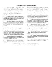 What do you learn about the setting in the exposition? The Dinner Party Answersheets Docx Menese International School Name Date The Dinner Party By Mona Gardner Previewing Texts 1 Preview The Text By Course Hero