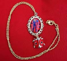 Ladybug And Black Cat Necklace Miraculous Ladybug Fanart Etsy Black Cat Necklace Miraculous Ladybug Fanart Ladybug