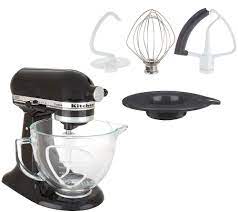 Link to this kitchenaid 5 quart mixer with glass bowl. Kitchenaid 5 Qt Artisan 325w Tilt Head Stand Mixer W Glass Bowl Qvc Com