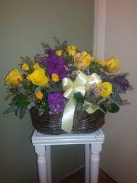 Affordable and search from millions of royalty free images, photos and vectors. Yellow Rose Purple Passion Basket In Sayville Ny Rambling Rose Florist
