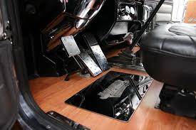 Put in wood floor in the bunk labeling wires and fitting the subwofer enclosures. Truck Interior Custom Peterbilt Wood Truck Bedding