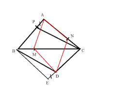 Hình ảnh về triangle ABC with points M, N, P
