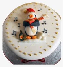 We're going to panel the top of the cake first to reduce the visible seams from the front of the cake. Christmas Cake With Penguin Square Christmas Cake Ideas Easy Hd Png Download Transparent Png Image Pngitem