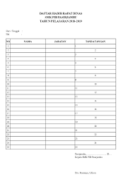 Download daftar hadir rapat format excel. Xls Daftar Hadir Rapat Guru Wisnu Nuryatman Academia Edu