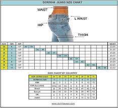 Size Chart Dorinha Jeans Wear Brazilian Designer Jeans