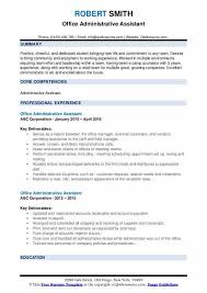 office administrative assistant resume