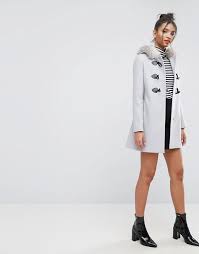 Giving you the confidence to express your. Asos Duffle Coat With Faux Fur Hood Asos
