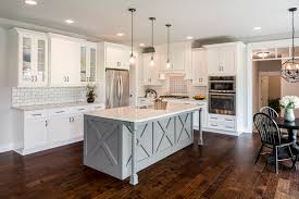 This two tone kitchen cabinets idea is to contrast the colors between the top cabinets and bottom ones. 4 Design Tips For Two Tone Kitchens Custom Home Group