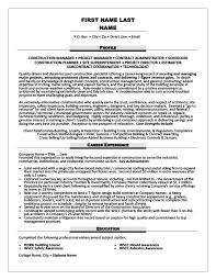 contract administrator resume template