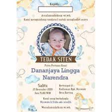 Backdrop tedak siten tema biru sho cantik background banner tedak siten jual sticker tedak siten kotak 1 banner ultah backdrop. Undangan Ulang Tahun Tedak Siten Turun Tanah Aqiqah 7 Bulan Ultah Birthday Invitation Sticker Stiker Shopee Indonesia