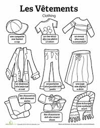 Clothes In French Worksheet Education Com French Worksheets Learn French Learning French For Kids