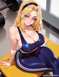 Luxanna Crownguard got horny in the gym - Rule 34 AI Art