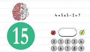 You've got a bottle of water, pool of water, and a rock. Brain Test Level 15 4 5 5 2 Answer Daze Puzzle