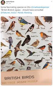 Marks Spencer Mocked For Its British Birds Jigsaw As A