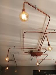 Creation D Un Luminaire En Tube Cuivre Luminaire Tuyau Metallique Lumiere Plafond
