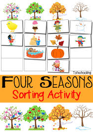 Four Seasons Sorting Activity Free Printable Totschooling
