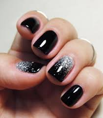 Black And Silver Glitter Nails Ombre Nails Glitter Nails Nail Art Diy Easy