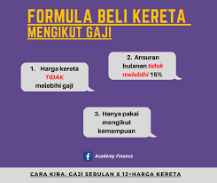 Cara membeli kereta mengikut gaji. Facebook