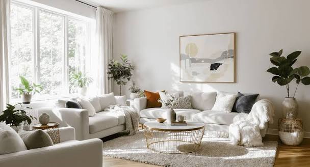 Finished refreshed living room in Mauritius with a new sofa, showing the halo effect of a furniture exchange