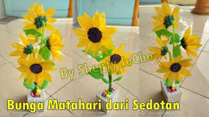 1.1 hiasan pintu dari sedotan. How To Make Sun Flowers From Straw Easily Cara Mudah Membuat Bunga Matahari Dari Sedotan Youtube
