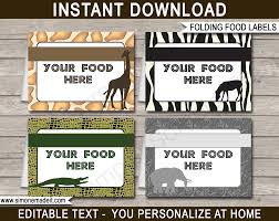 Editable Birthday Nutrition Facts Label Template Safari Party Printables Invitations Decorations Safari Party Foods Party Food Labels Safari Birthday Party Food
