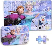 This is how you make a fun cardboard puzzle. Buy Lelemon Frozen Jigsaw Puzzle In A Metal Box For Kids Ages 4 8 Anna And Elsa Winter Adventures Puzzles Children Learning Educational Puzzles Toys 60 100 Pieces Online In Turkey B08yynbw89