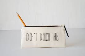 Personalized Canvas Pencil Case W Quote White Zipper Pouch Funny Makeup Bag Cosmetic Bag Makeup Brush Holder Wh Canvas Pencil Case Pencil Case Bag Quotes