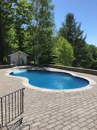 Radiant Inground Freeform With Walk In Steps Backyard Pool Pool Landscaping Radiant Pools