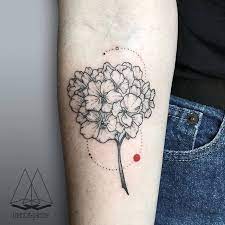 Hydrangea Tattoo By Mentat Gamze Minimalist Tattoo Hydrangea Tattoo Pattern Tattoo