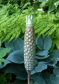 Pflanzen Gartenstecker Gartenschmuck Schlanke Knospe Maigrun Turkis Gartendekor Gartenskulptur Gartenstecker