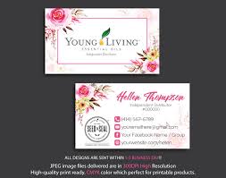 It's just $165 for a starter kit, which includes 12 oils, a diffuser, and other goodies. Personalized Young Living Business Card Young By Digitalart On Zibbet