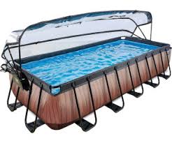 Exit Pool Wood 540 X 250cm Mit Abdeckung Und Sandfilterpumpe 30 37 53 10 Ab 1 045 96 Preisvergleich Bei Idealo De