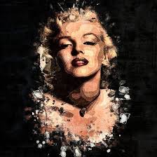 Marilyn Monroe Splatter Painting