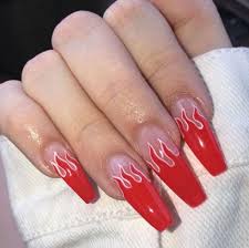 Red has so many different nail designs. 45 Creative And Newest Acrylic Coffin Nails Designs In 2019 Sparkly Acrylic Nails Coffin Nails Long Coffin Nails Designs