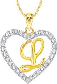 On the white background vector illustration. 64 Off On Meenaz L Alphabet Heart Letter L Pendant With Chain Love Gifts Brass Cubic Zirconia Crystal Alloy On Flipkart Paisawapas Com