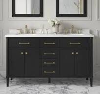 Rian Undermount Single sink Bathroom Vanity with White Engineered marble Top