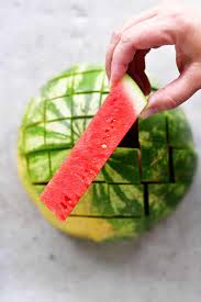 How to cut a watermelon into triangles. How To Cut Watermelon The Gunny Sack