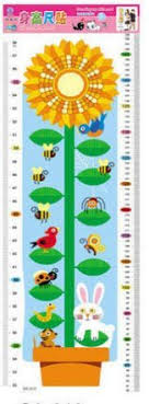 Sunflower Growth Height Chart Nursery Kids Height Chart