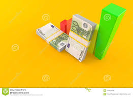 Euro Currency With Chart Stock Illustration Illustration Of