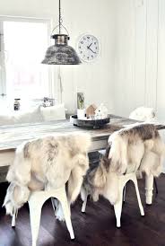 Faux Fur Thrown Over Chairs Yes Dining Home Dining Room Decor