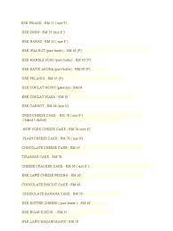 Harga yg kami tawarkn adalah yang terbaik dipasaran. Senarai Harga Kek