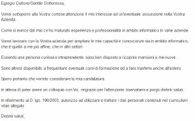 Lettera Di Presentazione