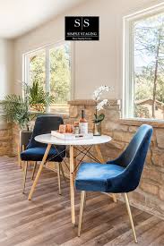 Cobalt Blue Dining Chairs With Modern White Table Blue Dining Chair Modern White Table Chair