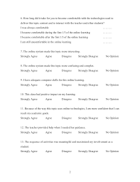 The survey was sent to all spring 2020 credit students' mt. Online Survey Questions