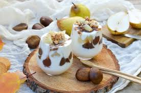 Verrines D Automne Poires Creme De Marron Et Fromage Blanc Recette Verrine Dessert Fromage Blanc Dessert Gastronomique