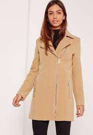 Here are a few camel coat styles we're loving for the season ahead. Missguided Faux Wool Biker Coat Camel 108 Missguided Lookastic
