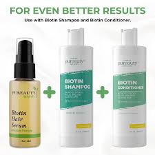 Celebrities like kylie jenner and vanessa hudgens have often endorsed biotin benefits for hair growth, making it a popular name in the beauty community. Amazon Com Biotin Hair Growth Serum Advanced Topical Formula To Help Grow Healthy Strong Hair Suitable For Men And Women Of All Hair Types Hair Loss Support By Pureauty Naturals Beauty